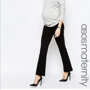 ASOS maternity “workwear flare trousers” black